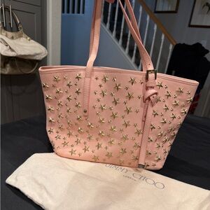 Jimmy Choo Star Studded Sasha S Tote Bag Pink